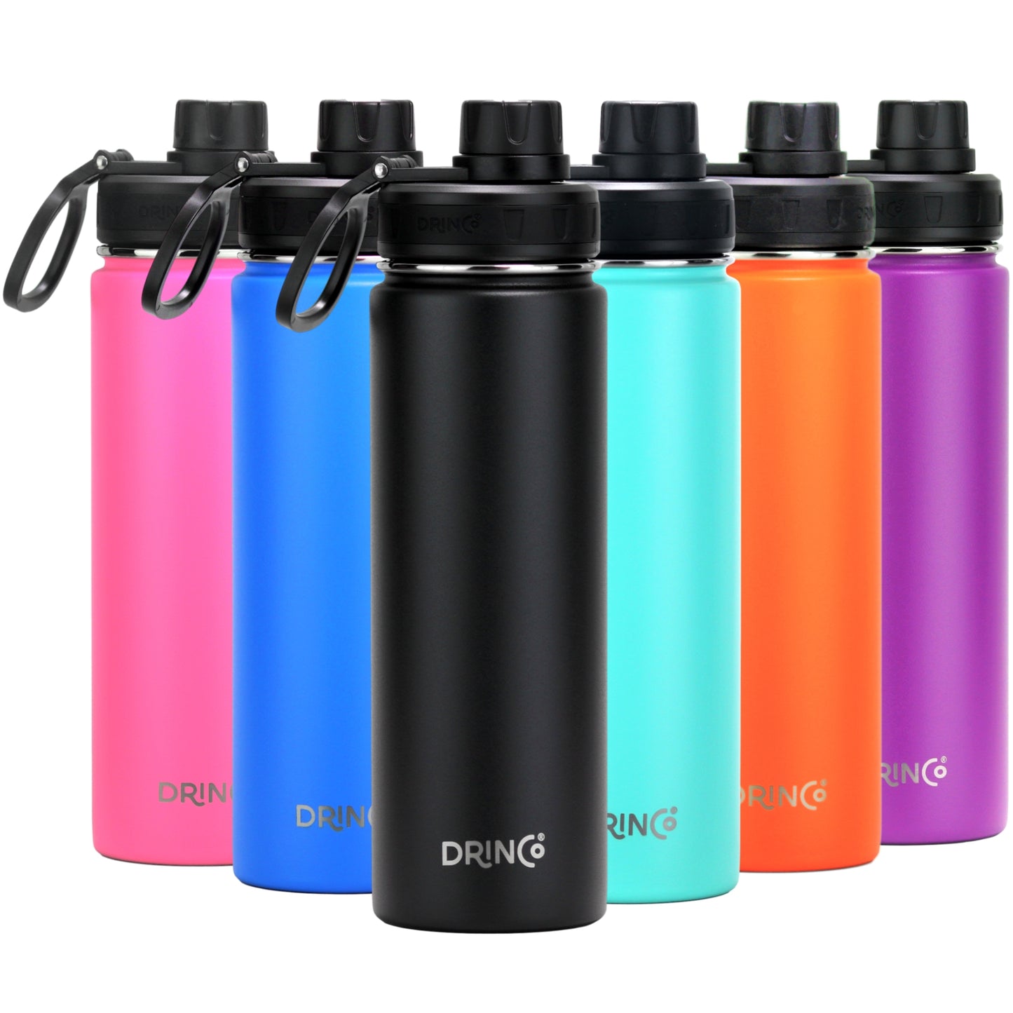 DRINCO 22 oz Insulated Stainless-Steel Water Bottle