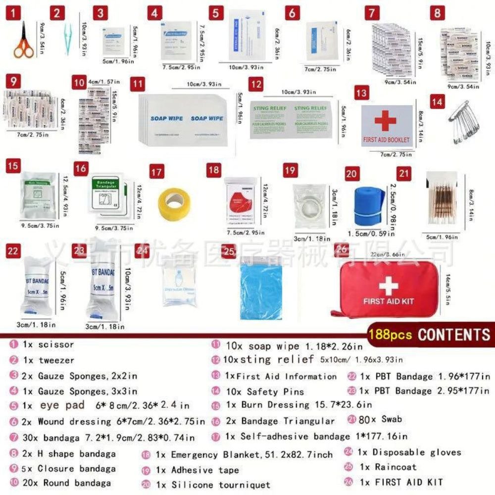 WildPath 188-Piece Emergency First Aid Kit